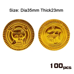 hotsale plastic pirate game gold silver coins