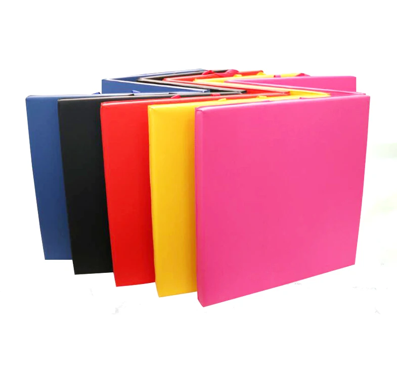 gym home exercise 3-Fold Black Foldable Gym Mat yoga mat gymnastic mat