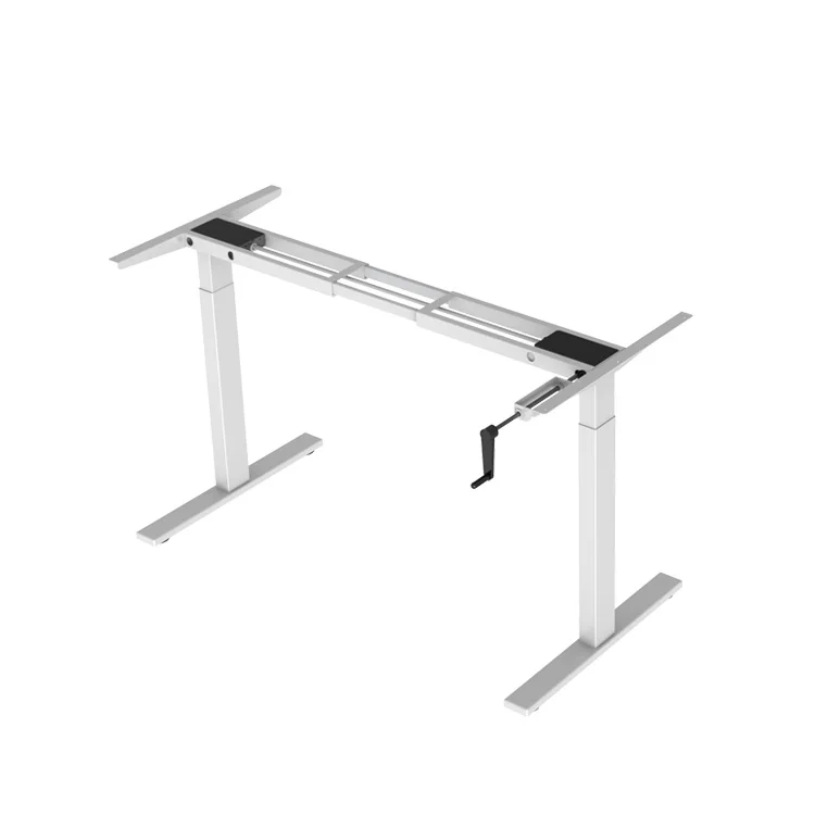 Fashion 2 Legs Manual Height Adjustment Lift Office Table Frame Ergonomic