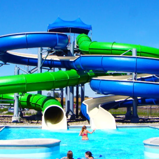 Коммерческий водная горка кривой водная горка приспособление для парковых вод