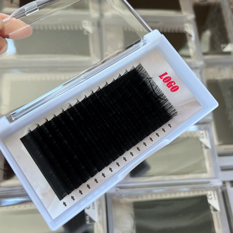 0.03 0.05 0.07 Velvet Lash Extension C D Cc Dd Curl Matte Black Cashmere Lash Extensions Volume Trays Easy Fan Eyelash Extention