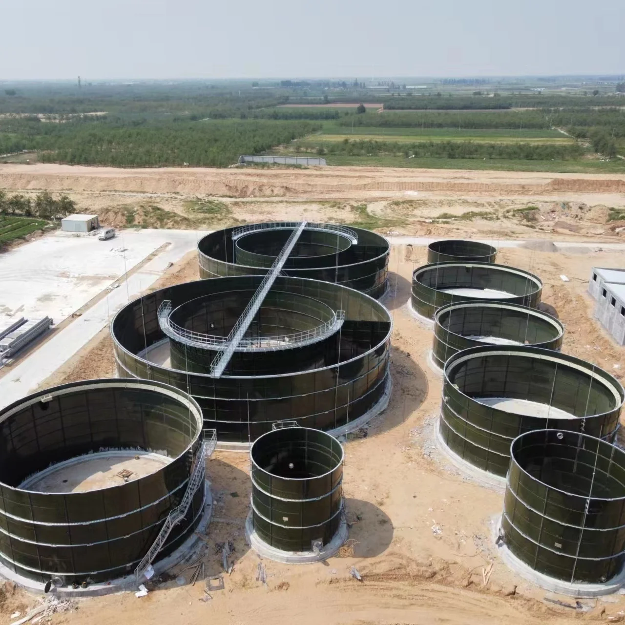 Anaerobic bioreactor with enamel coated Applied to urban and industrial wastewater sealing is good life is long do not pollute