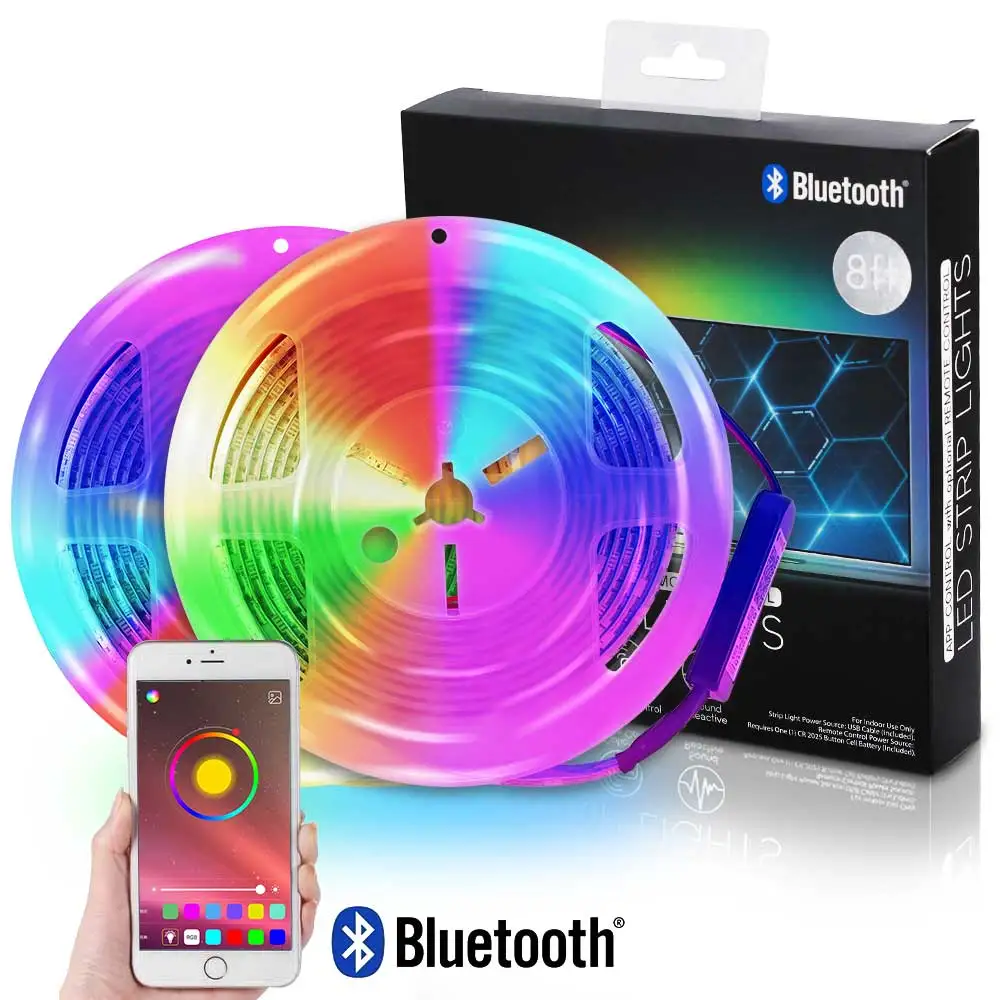 
Manufactory Flex LED Strip With APP Controlled 5m/10foot LED Multicolor Waterproof RGB LED Strips For RV Marine Decoration DJ249 