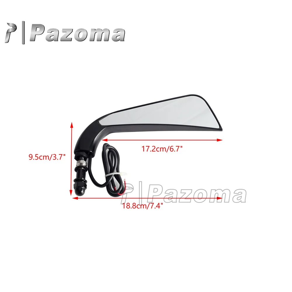 Motorcycle Rear Side Mirror with LED Running Lights for Harley Cross Bones 2008-2009 for Harley Dyna models 1984-2014