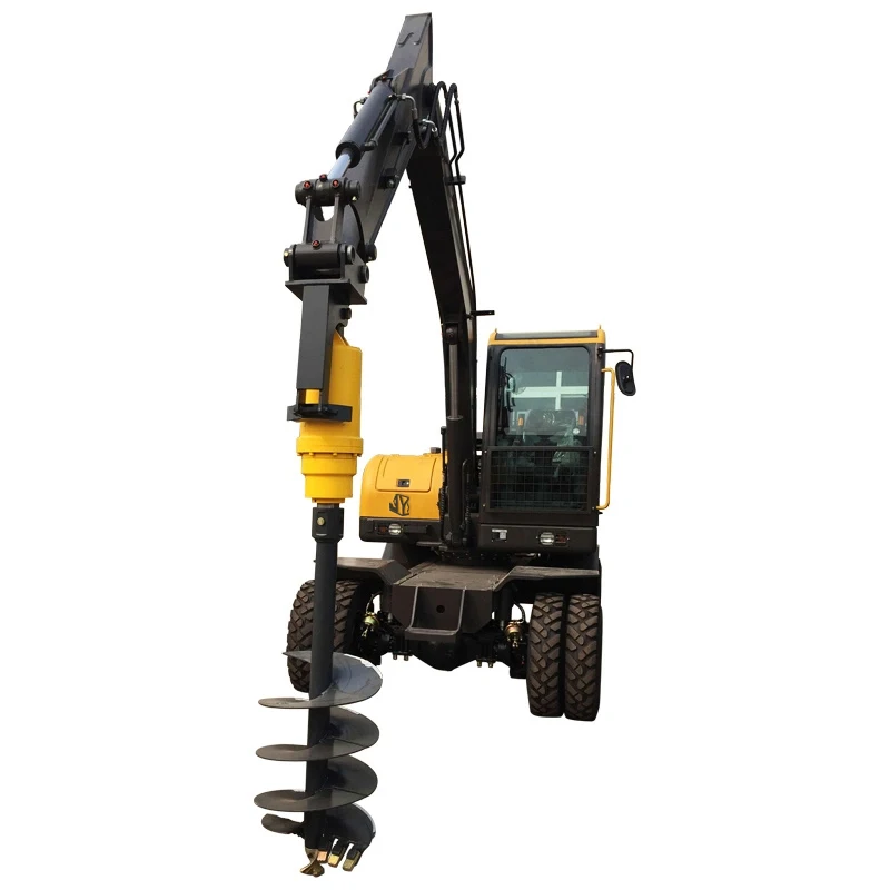 Manufacturer Mini Excavator Earth Auger Rotating Drill Mini Excavator Attachments Post Hole Digger Auger Auger Drill Machine