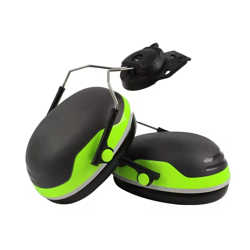 Blocking Sound Reduction Ear Protection for Construction Site, Cap Mounted Protective Safety Ear Muffs with Hard Hat Mounting