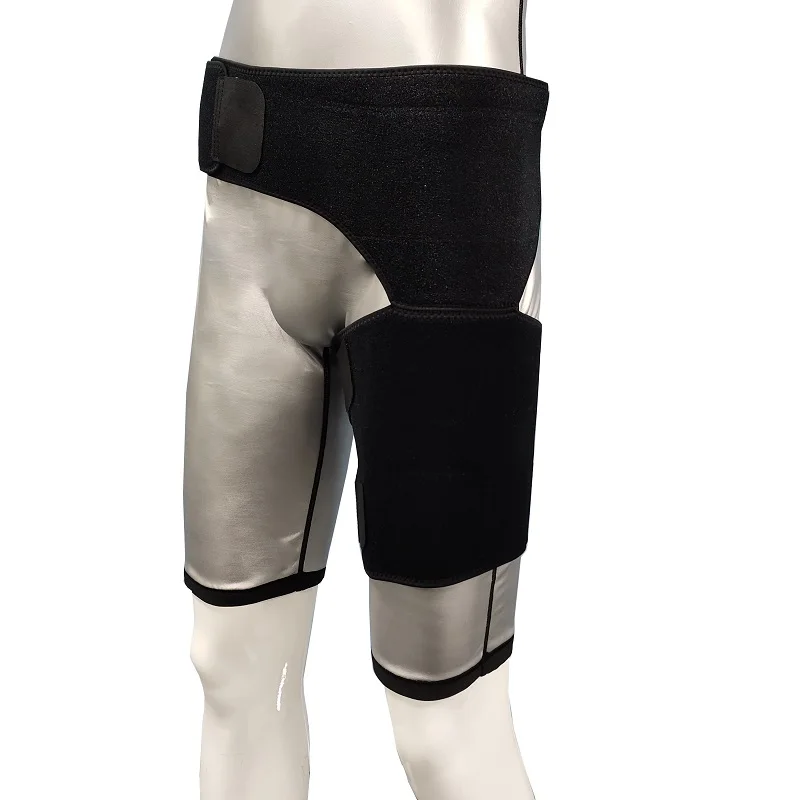 Neoprene Thigh Brace - Hamstring Quad Wrap - Adjustable Compression Sleeve Support for Groin Muscle, Sprains