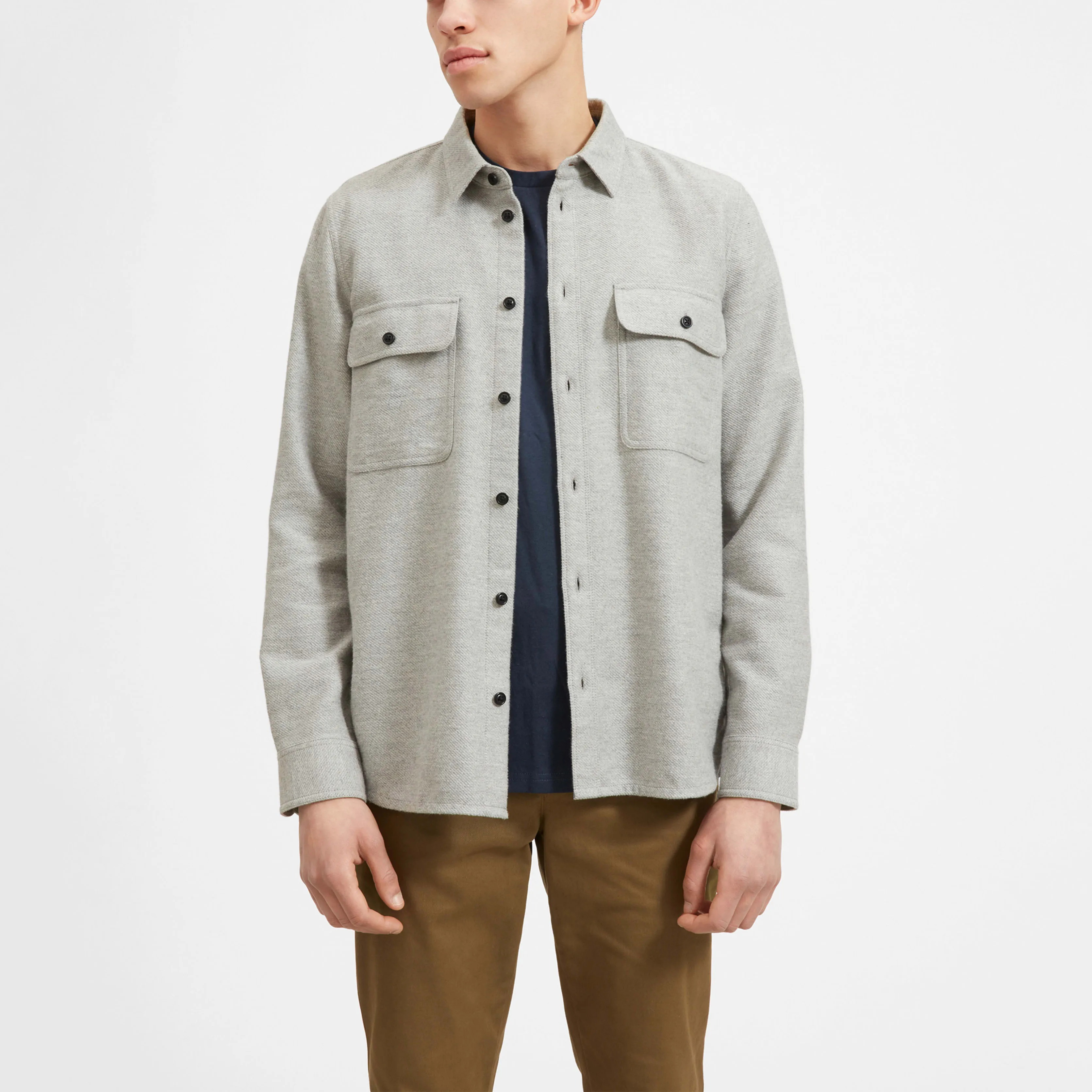 ZN-AG06 Xiamen Factory Supply Shacket Brushed Cotton Ladies Jacket Flannel Shirts Courdroy Shackets for Men