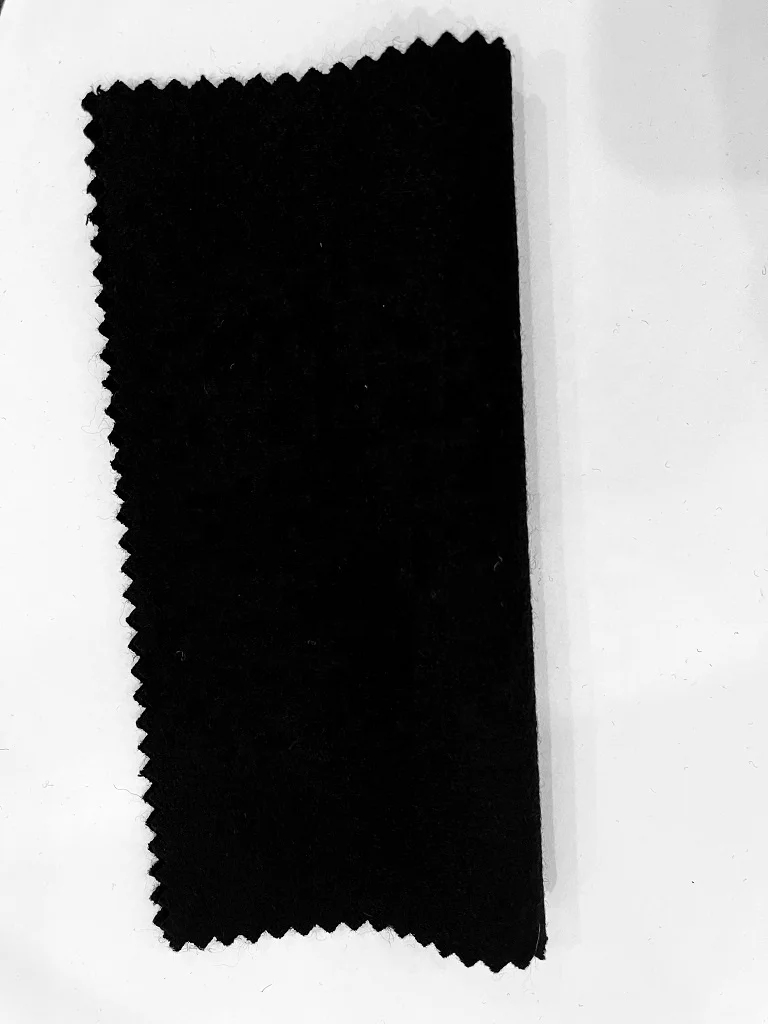 RTS Supplier Plain Double Face Wool Polyester Cotton Knitted Fabrics For Clothing ZY005 black/ZY005-1