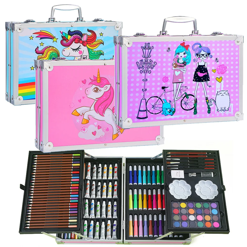 145 Pieces New Arrival Unicorn Drawing Art Kits For Girls