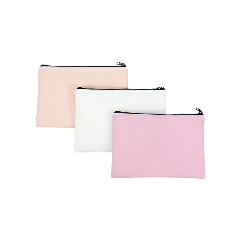 Wholesale Custom Design Logo Printed Plain Organizer Gift Pencil Cotton Canvas Pouch Toiletry Travel Makeup Cosmetic Bag