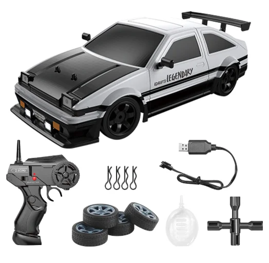 1/16 Scale Electric High Speed Racing Cars 18km/h 2.4GHz 4WD Model Radio Controlled Spray Drift Cars For Kids
