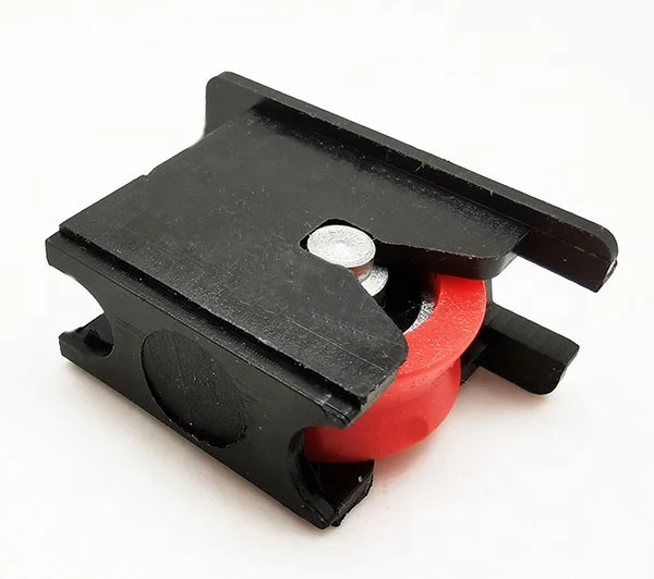 Black plastic window wheel with iron sleeve nylon material door and window pulley sliding door screen pulley