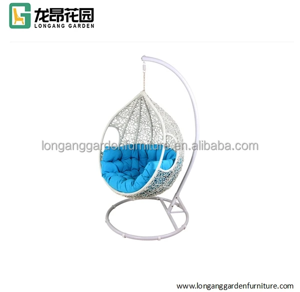 Складное плетеное кресло для яиц уличное садовое подвесное кресло-качели с металлической подставкой