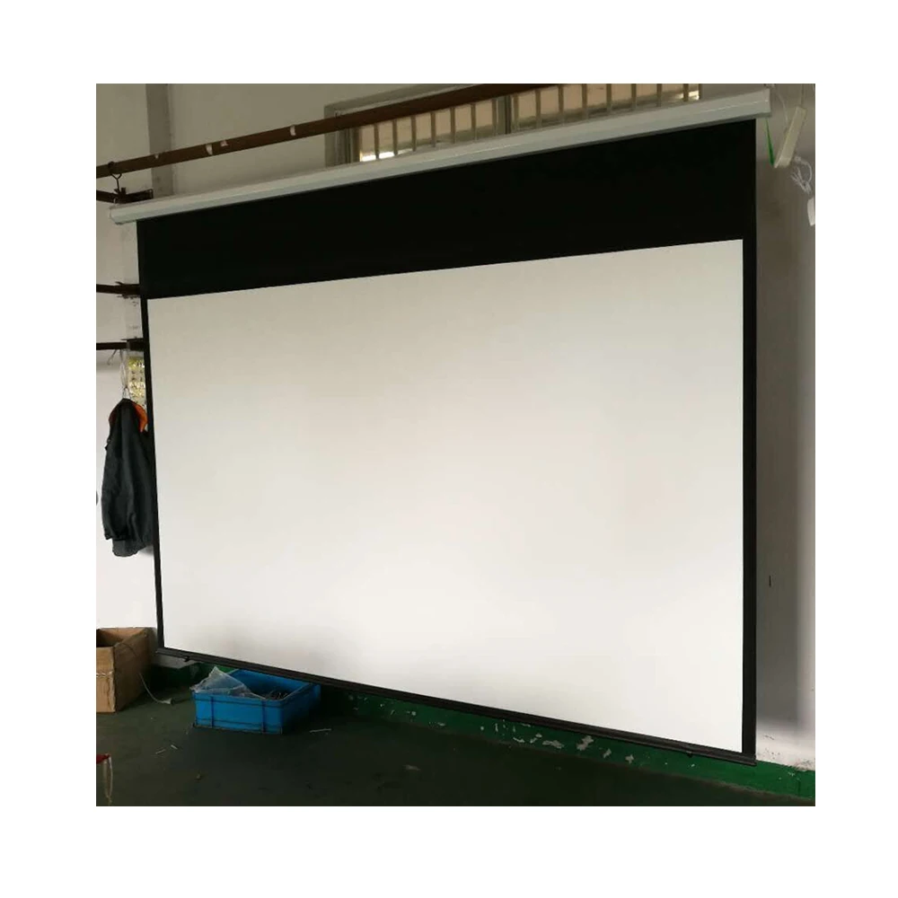 100inch 16:9 glass beaded motorized screen high gain electric projector screen
