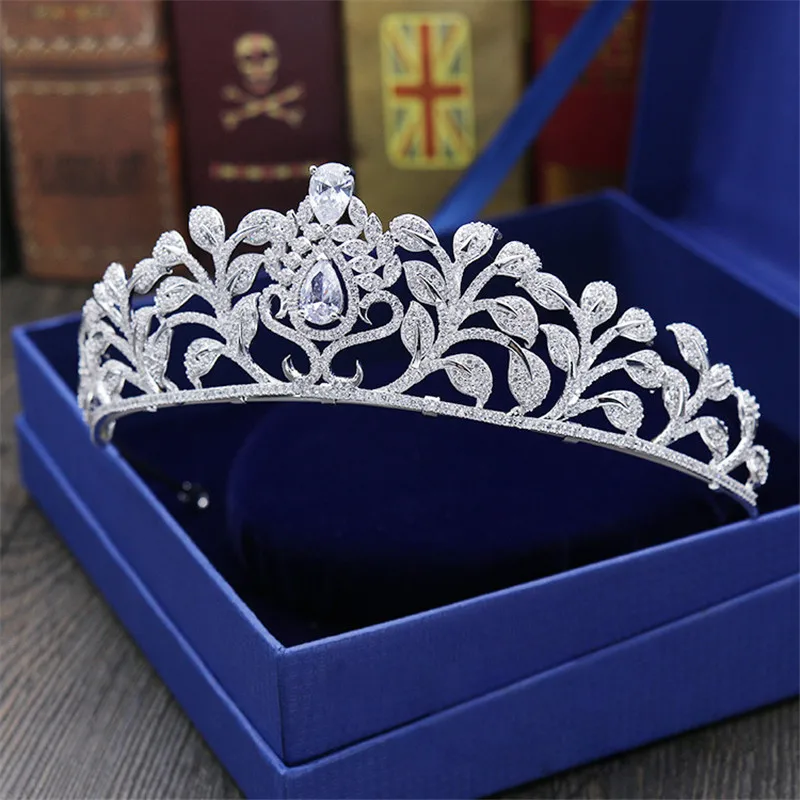 GS012 Zircon diamond vintage birthday head jewelry bridal queen tiara bride wedding pageant crowns