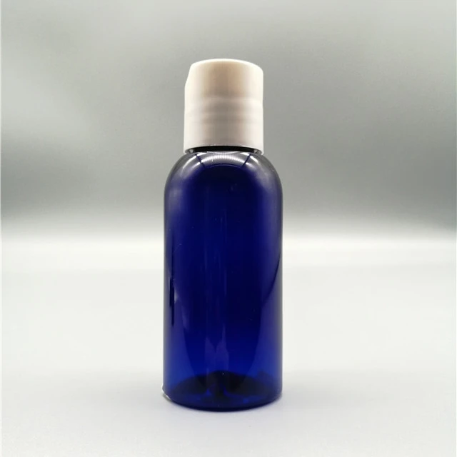 50ml  Empty Cobalt Blue Plastic Cosmo Lotion  Bottles with Disc Top Flip Cap