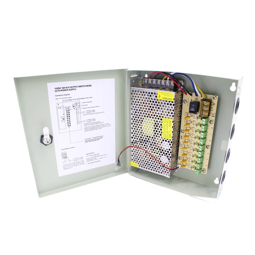 10A 20A 30A 20 amps Switch Mode SMPS Price Centralized Distributed DC Open 20amps Metal Camera CCTV Power Supply Box 12V