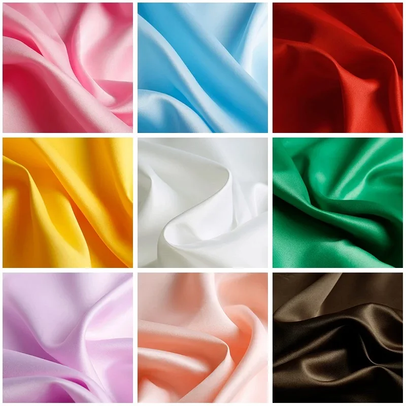Acetate satin fabric satin fabric dress polyester satin color imitation silk clothing lining