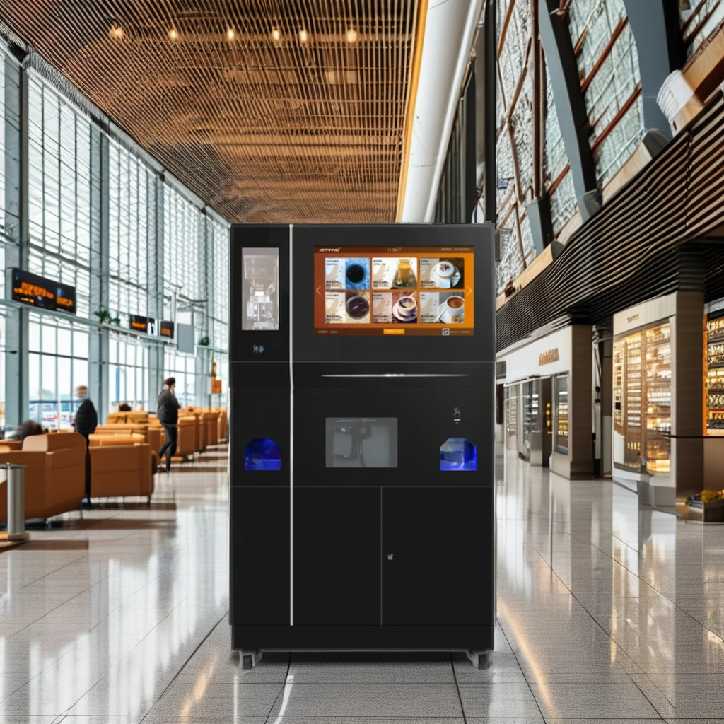JL560 Self Service Coffee Machine  Smart Automatic Ice Coffee Ice Tea Juice Vending Machine Coin Coffee Vending Machine