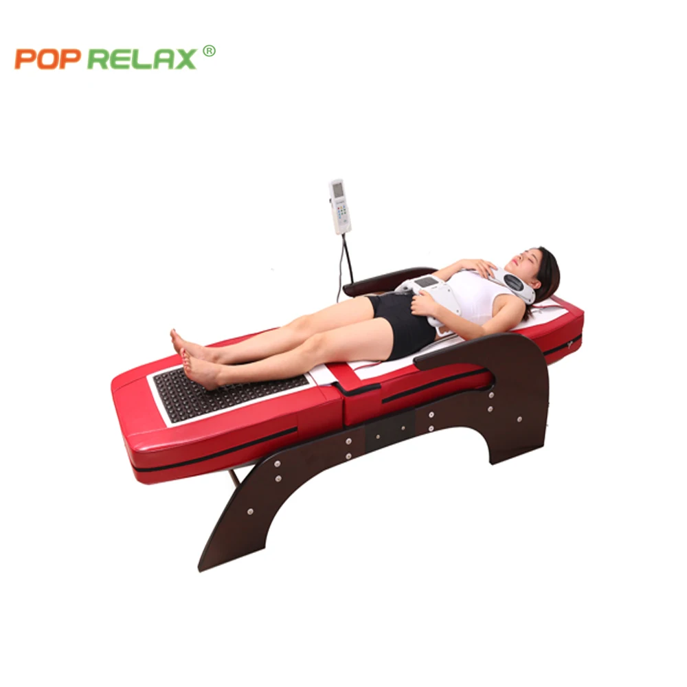 
POP RELAX Jade roller massage bed Korea thermal hot stone spine care infrared electric heating rolling therapeutic massage bed 
