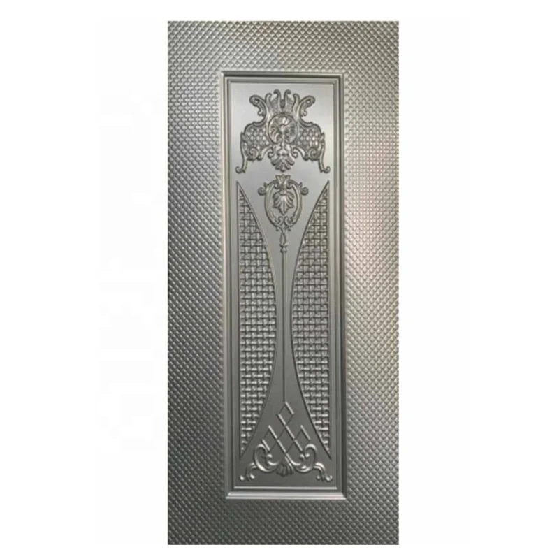 Steel door skin cold-rolled plate iron sheet embossed door panel factory anti-theft door storefront