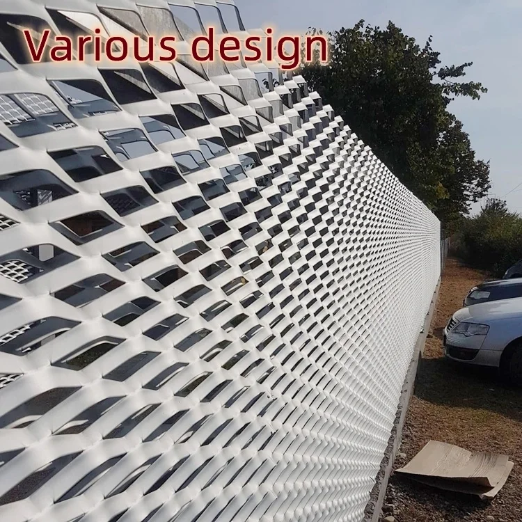 Factory Wholesale Powder Coated Diamond Hole Customized Cheap Aluminum Metal Fence Panels