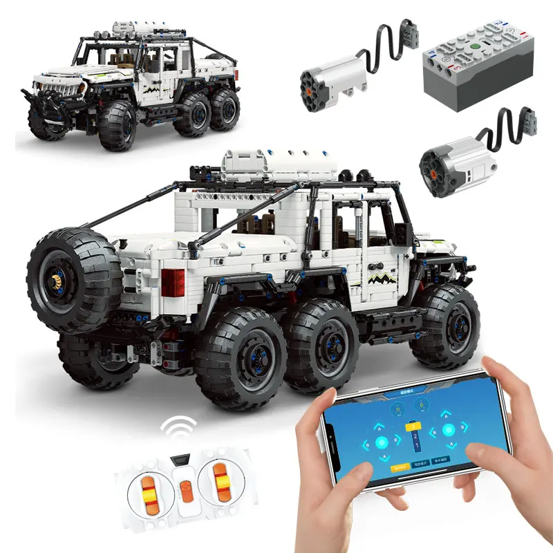 Конструктор Moyu Wrange MOC Technics игрушка OEM 1/8 умные автомобильные пикапы 6*6 блочный грузовик