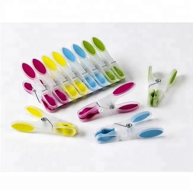 Manufacture big discount soft rubber clothes clips plastic clothes pegs for laundry