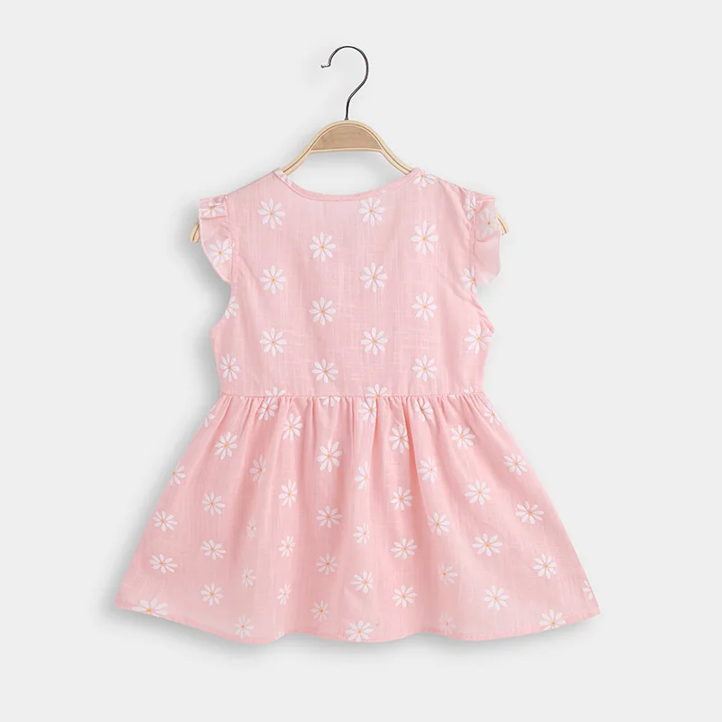 Hot Sell Summer Sleeveless Girls Dresses Kids Clothing Mini 100% Cotton Freshness Children Wear Baby Dress