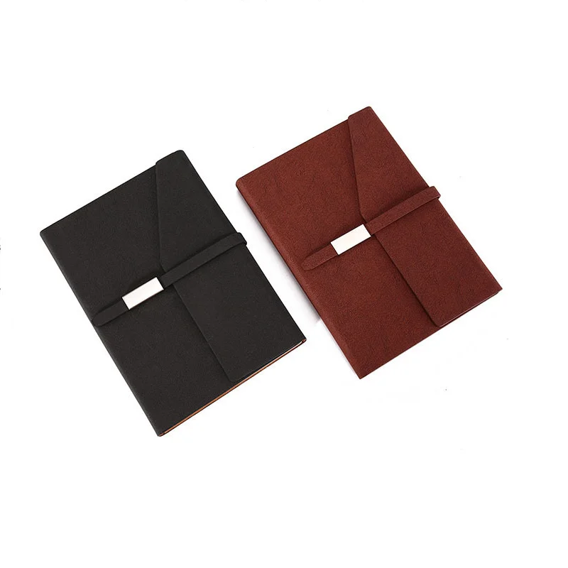 Custom A5 B5 PU Leather Hard Cover Subject Printing Logo Perfect Binding Diary Notebook With Gift Box