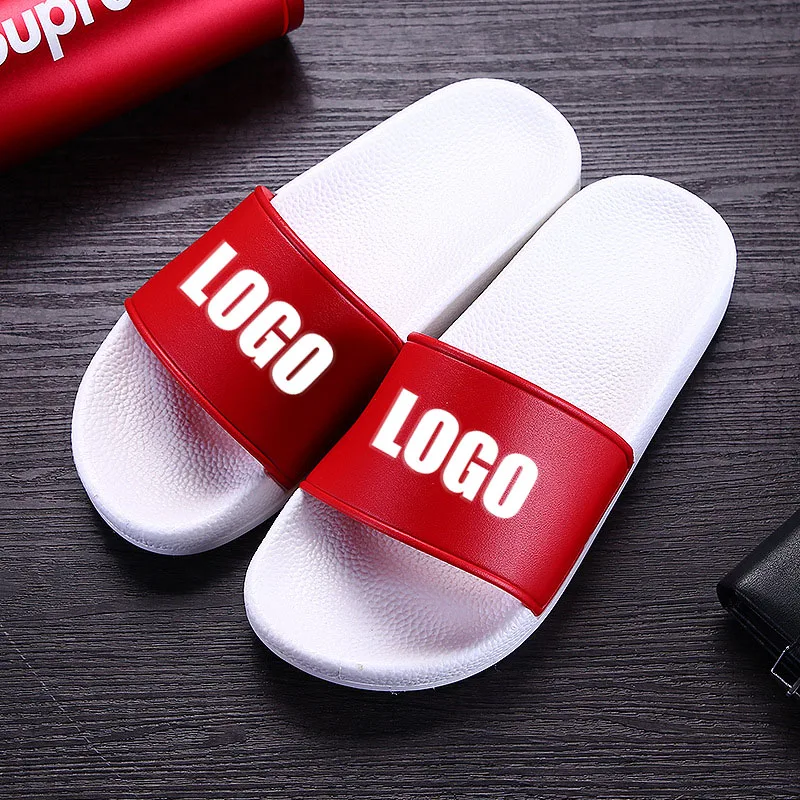 Индивидуальные женские домашние и уличные Нескользящие тапочки с мягкой подошвой OEM Индивидуальные однослойные тапочки из ПВХ с рисунком