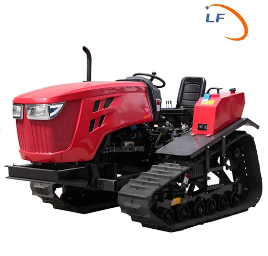 Farm Crawler Tractor 90 HP Crawler Tractor Price Large 90HP Rubber Track Crawler Tractor With Rotary Tiller In Indonesia