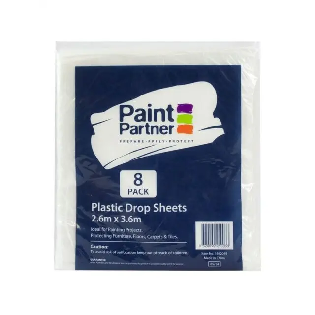 4m painters plastic drop sheet cloth for painting