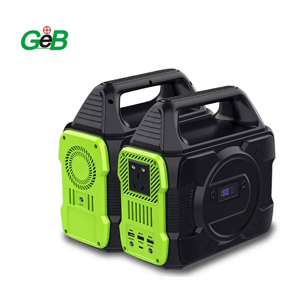 GEB multifunction 110v 220v 300w Outdoor use AC DC rechargeable Solar Portable portable power stations