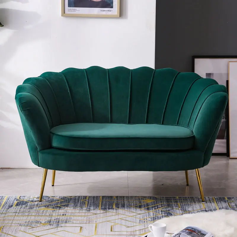 Hot sell Fabric sofa with metal leg Modern European Style Living Room velvet Sofas Set Furniture