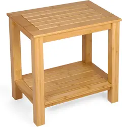 Bamboo Bathroom Bench with Shelf Bamboo Bathroom Shelf or Entryway Shoe Rack Bench