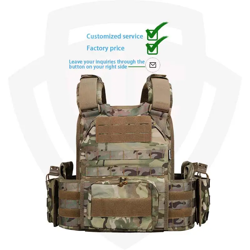 Doublesafe Molle Colete Modular Balistico Camo Camouflage Gilet Pare Balle Armor Tactical Vest Plate Carrier