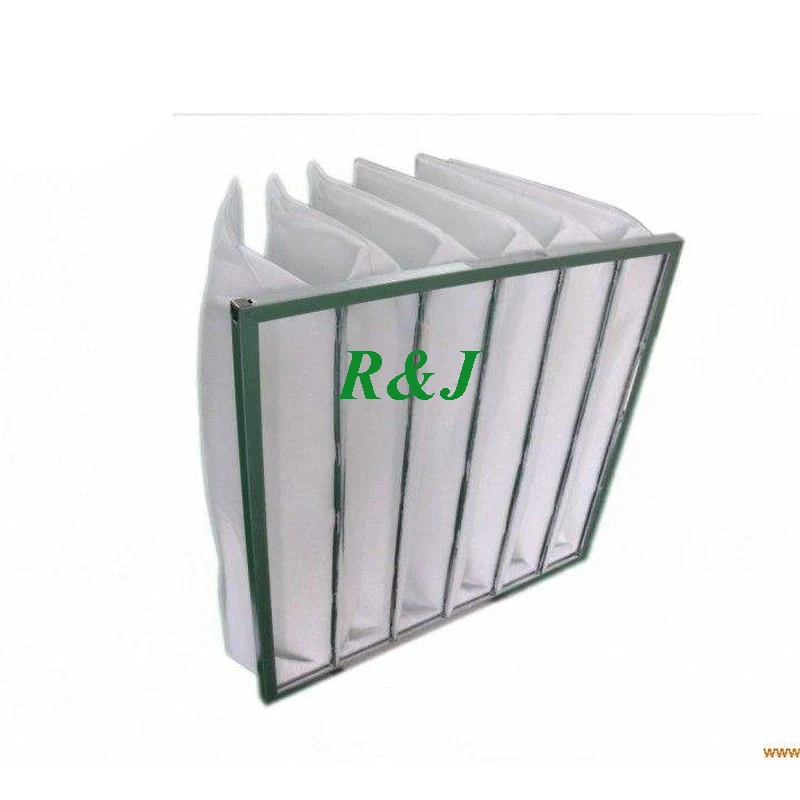 Fiberglass filter media pocket filter with best filtration efficiency F6 F9