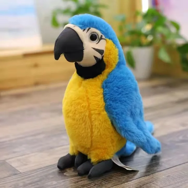 Toys New Design for the Real Parrot Electric bird parrot plush toys children student dolls ornaments cute cloth doll gift girls