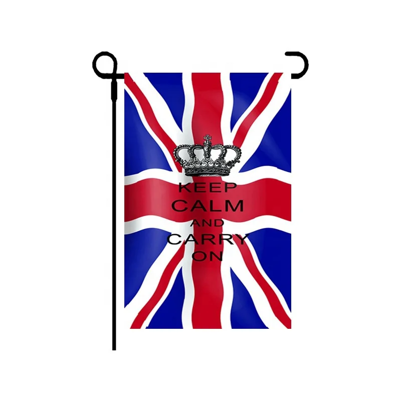 
Горячая Распродажа, логотип на заказ, четко видимый двусторонний Печатный текстильный Садовый флаг с шестом для Великобритании, США, Рождественского фестиваля 