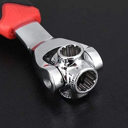 Multifunction adjustable spanner tool kit with 360 Degree Rotating Head 48 in 1 Socket Wrench