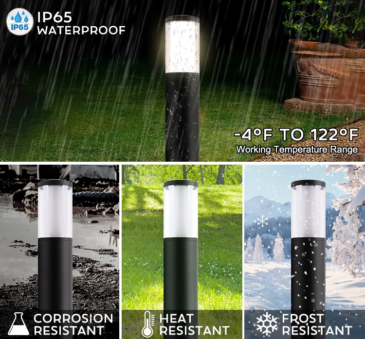 Modern Yard Walkway IP65 Waterproof Outdoor Light Pathway Garden Light Led Bollard Landscape Lawn Lights