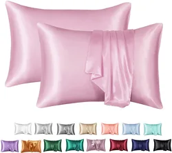 NANTEX Home Pillow Natural Luxury Silk Zipper Pillow Case Smooth Satin Silk Pillowcase