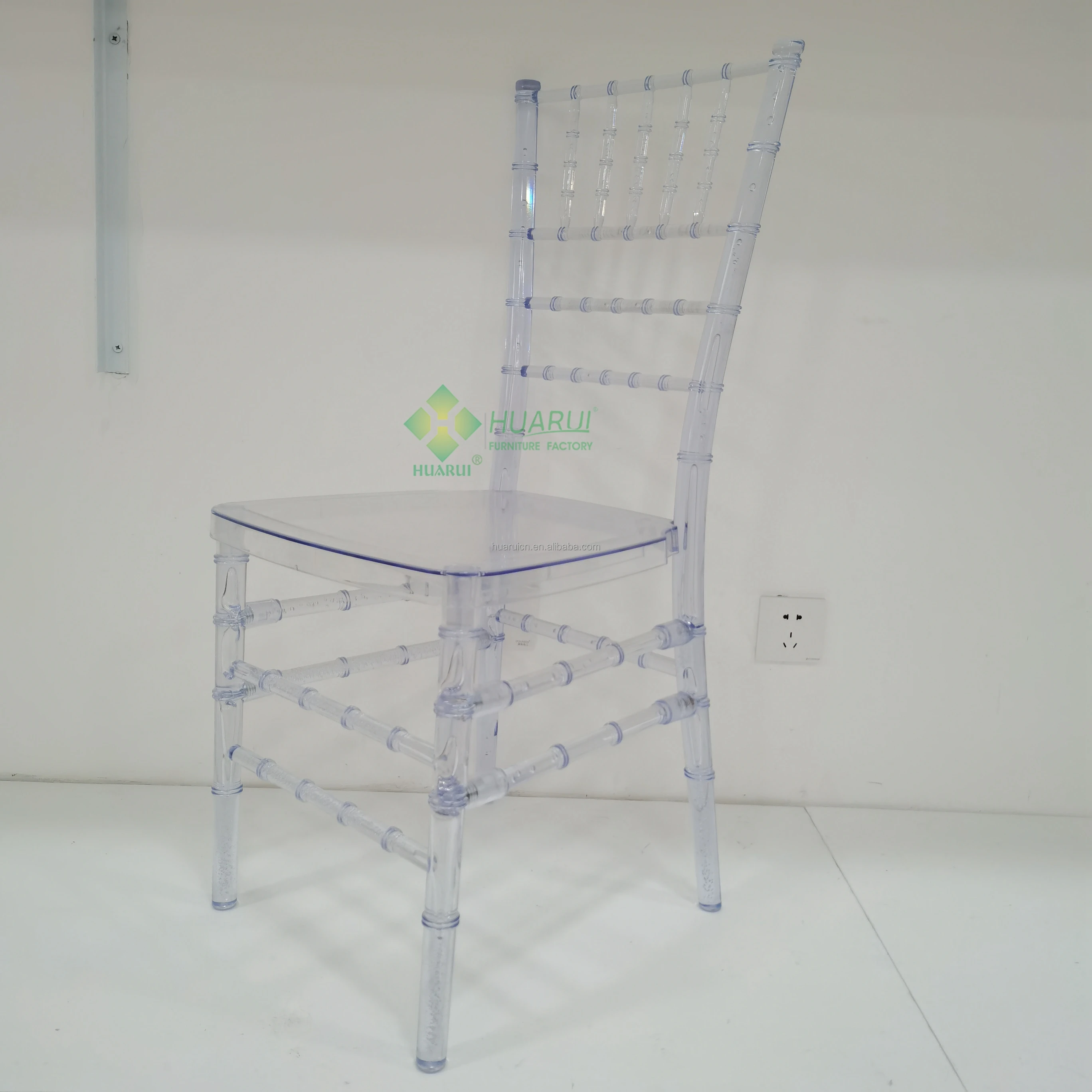 Chiavari Tiffany Banquet Chair Crystal Clear PC Plastic Modern Style for Weddings Dining Hotels and Outdoor Use