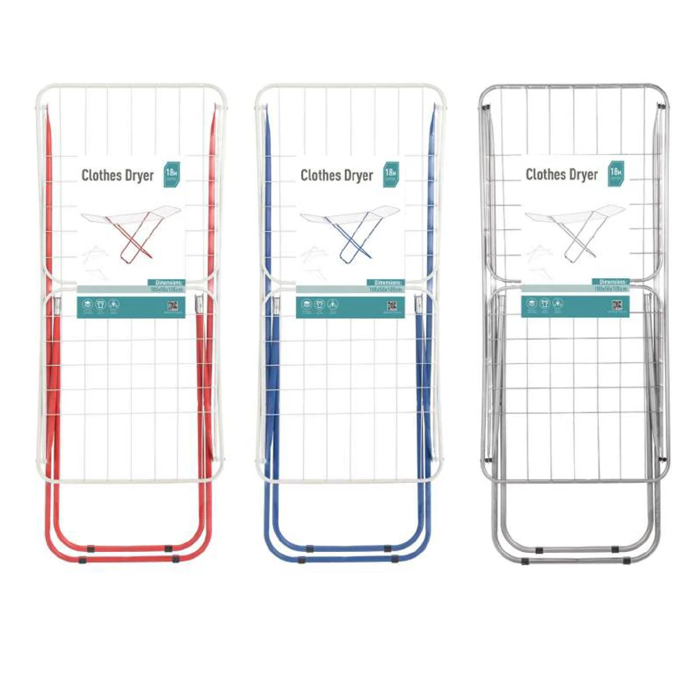 outdoor baby collapsible metal airer iron clothes dryer folding airer 16m drying lengte rack butterfly clothes