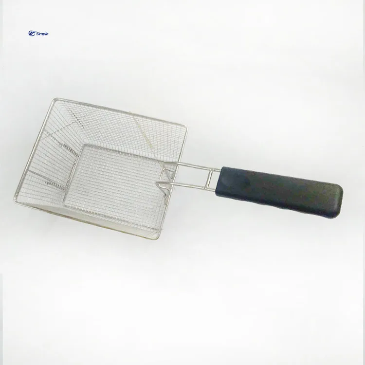 Commercial Stainless Steel Fry Basket French Fries Chicken Square Strainer Electric Frying Basket
