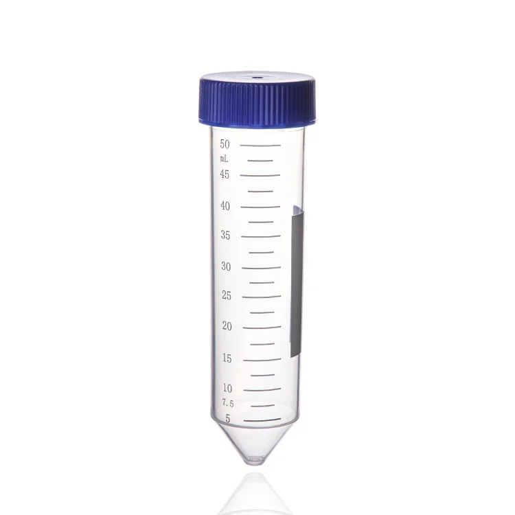 Centrifugal 50ml Spiral Flat Bottom Polypropylene 50 Ml Centrifuge Tube Plug Cap Sterile Freestanding Biofil