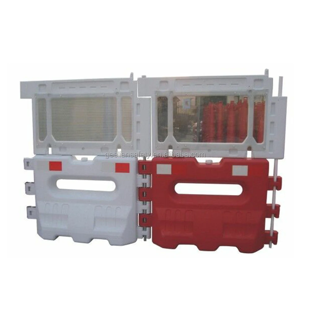 Yellow Red Gate Pedestrian Fence Plastic Water Filled Road Safety road Barrier live events crash barriers festival barricades