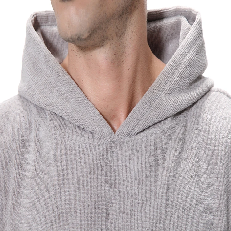 hooded poncho towel adult kitesurf changing robe cotton beach poncho towel